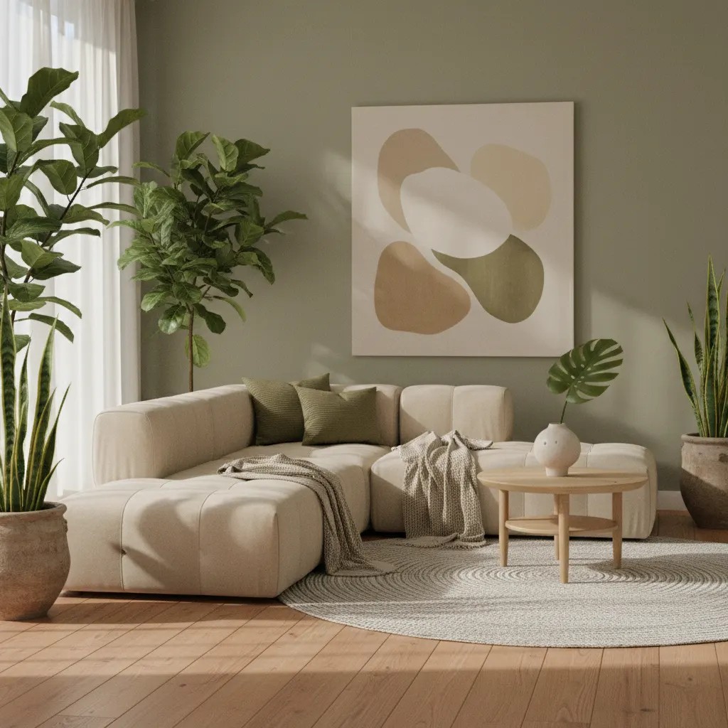 Zonlicht door een raam dat valt op een houten tafel met noten en paddenstoelen